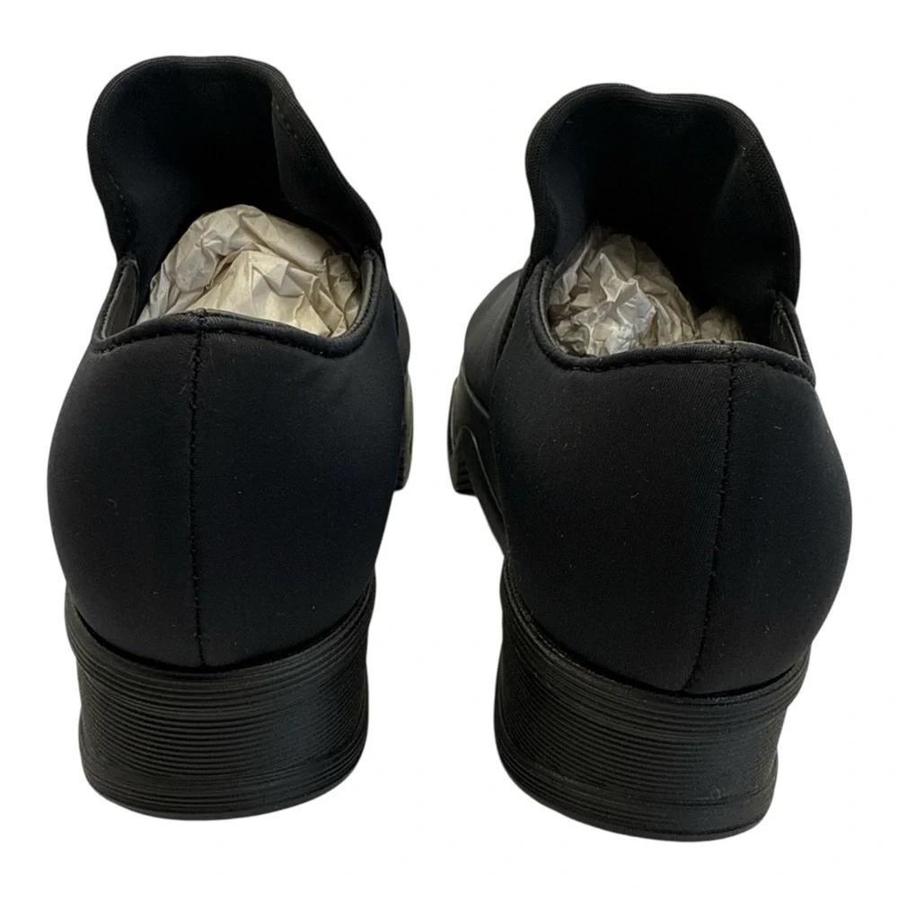 iRi NYC Black Neoprene Wes Low Top Sneaker‎ Stretch Chunky Platform Sz 34 US 4